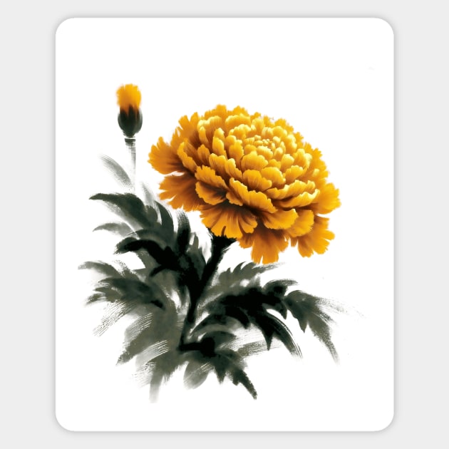 Marigold Sticker by CreativeSage